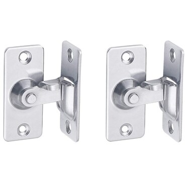 Small 90 Degree Stainless Steel Door Lock Barn Door Right Angle Lock Flip Door Lock Pocket Door Lock (2PACK)