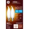 GE Relax LED Light Bulbs, Candle Lights, 60 Watts, Soft White Frosted Decorative CA11 Bulbs, Small Base (2 Pack)
