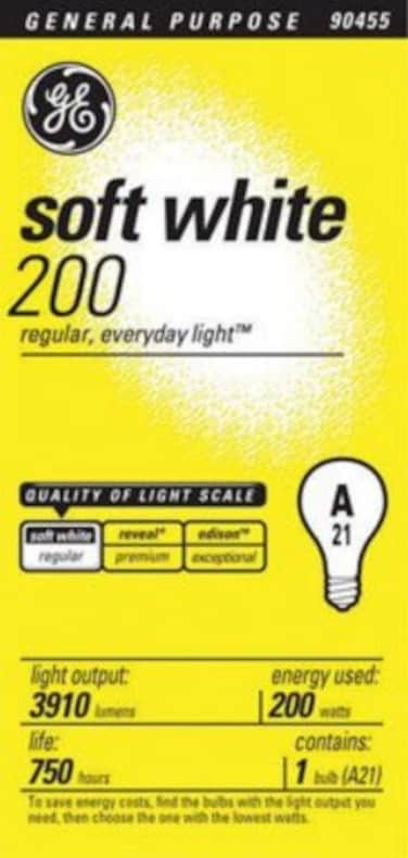 200-Watt Soft White Light Bulb