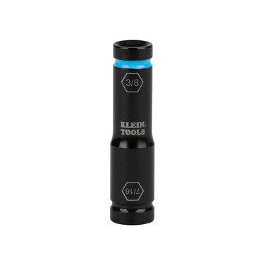 Klein Tools 66077 Impact Driver Flip Socket, 7/16- and 3/8-Inch Sizes, Use with Klein Tools Compact Impact Wrenches BAT20CW, BAT20CW1