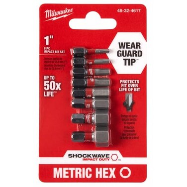 Milwaukee 48-32-4617 8 Piece Metric Hex Insert Bit Set