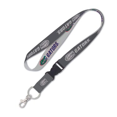 WinCraft Florida Gators Lanyard with Detachable Buckle, 1" - Grey, Blue and Orange