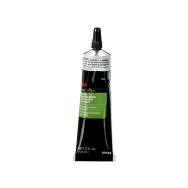 3M Super Weatherstrip and Gasket Adhesive, 08581, Black, 2 fl oz Tube, 1 Per Pack