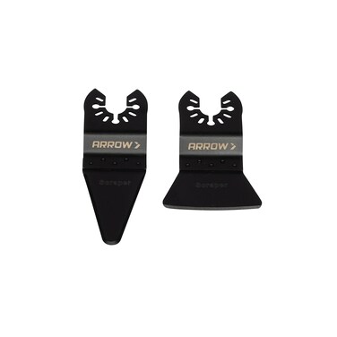 Arrow OSCSCPK-2A General Purpose Scraping Blade Kit for Oscillating Multitools, Includes 2 Scrapers for Removal of Paint, Caulk, Adhesives, and Sealants