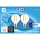 GE LED Light Bulbs, 60 Watt, Daylight, G16 Globe Bulbs, Clear, Small Base (2 Pack)