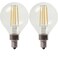 GE Refresh LED Light Bulbs, 40 Watt, Daylight, G16.5 Globe Bulbs, Small Base (2 Pack)