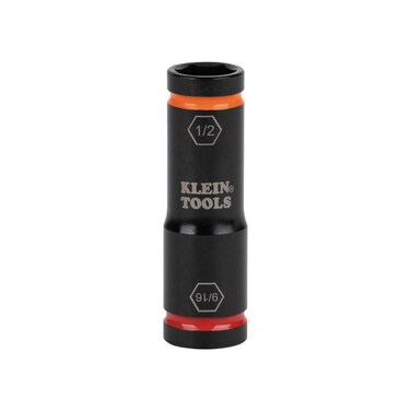 Klein Tools 66076 Impact Driver Flip Socket, 9/16- and 1/2-Inch Sizes, Use with Klein Tools Compact Impact Wrenches BAT20CW, BAT20CW1