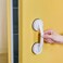 YUM Large Glass Door and Window Handles, Bathroom Sliding Doors, cupboards, wardrobes, Suction Cups, Non-Marking Handles, Non-Perforated Absorption Handles (White)