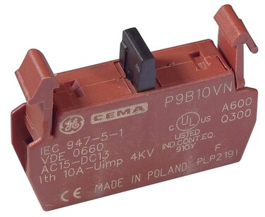 General Electric, P9B10VN, Contact Block, 1NO, GE C-2000