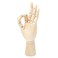 TOPINCN Wood Hand Model Art Mannequin Desktop Ornament Sectioned Movable Hand Model