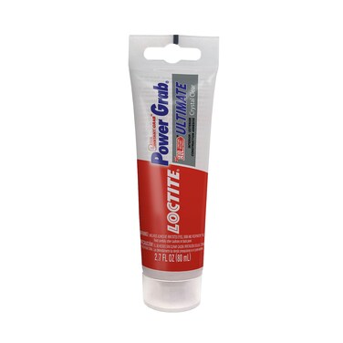 Loctite Power Grab Ultimate Crystal Clear Construction Adhesive - Versatile Construction Glue for Glass, Wood, Metal &amp; More - 2.7 fl oz Tube, 1 Pack