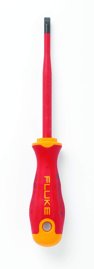 Fluke Insulated Slotted Screwdriver 1/4, 5 INCH, 1000V