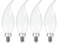 GE Relax LED Light Bulbs, 40 Watt, Soft White Candle Lights, Decorative Light Bulbs, Frosted, Small Base (36985), 4 Bulbs