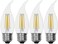 GE Relax LED Light Bulbs, 40 Watt, Soft White, Decorative Bulbs, Clear, Medium Base (4 Pack)