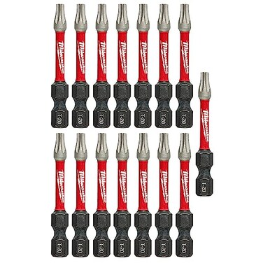 MILWAUKEE'S Power Bit,1/4" Shank Size,2" Bit L,PK15