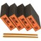 Sanding Sponge, 60 80 120 220 Coarse Medium Fine Grit Sanding Block, Sander Sponges for Drywall Metal, Sandpaper Sponge Sanding Blocks for Wood 4 Pcs by S&amp;F STEAD &amp; FAST