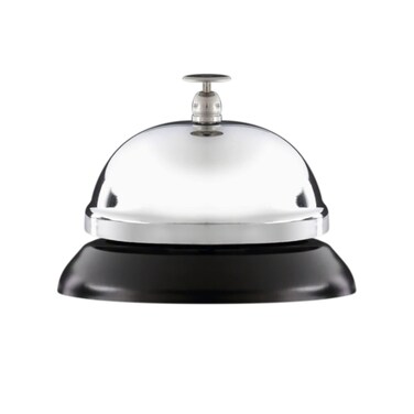Universal Call Bell, 3.34 inch Diameter, black: silver (10000)