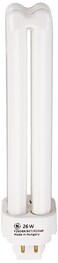 GE 97610 Plug-In Compact Fluorescent Quad Tube Light Bulb