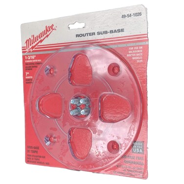 Milwaukee 49-54-1026 Clear, 7-Inch Diameter,1-3/16-Inch Center Hole Sub-Base
