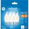 GE Refresh LED Light Bulbs, 40W, Daylight Candle Lights, Clear Decorative Light Bulbs, Small Base (4 Pack)