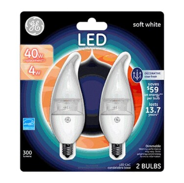 Generalelectric 34716 Decorative LED Light Bulbs, 4 Watts, 1 Pound
