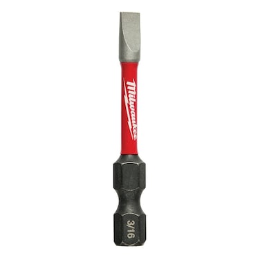 Milwaukee 48-32-4157 Shockwave 2" Power Bit Slotted 3/16" (25 Pack)