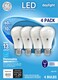 GE Lighting LED Standard Light Bulbs, 10 Watts (60 Watt Equivalent) Daylight, Medium Base, Dimmable (4 Pack)