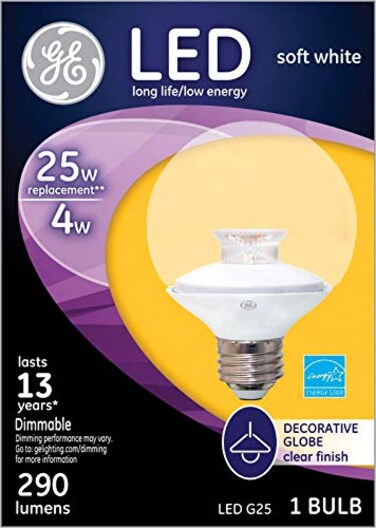 LED Bulb G25 4W MED CLR