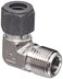 Parker CPI 8-8 CBZ-SS 316 Stainless Steel Compression Tube Fitting, 90 Degree Elbow, 1/2" Tube OD x 1/2" NPT Male