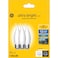 GE Ultra Bright LED Light Bulbs, 100W, Daylight Candle Lights, Frosted Decorative CA12 Light Bulbs, Medium Base (3 Pack)