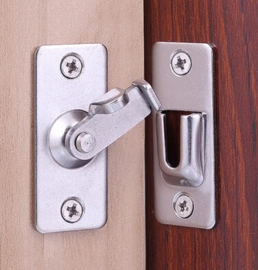 Small barn Push-Pull Door Lock 90-Degree Right-Angle Door Lock Bolt Lock cam Lock Door and Window Push-Pull Lock Lever