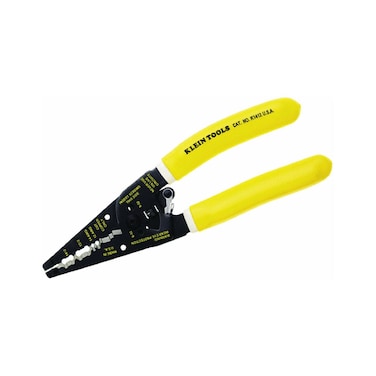 Klein Tools K1412 Wire Cutter / Wire Stripper, Made in USA, Dual NM Cable Stripper / Cutter Cuts Solid Copper Wire, Strips 12 and 14 AWG Solid Wire