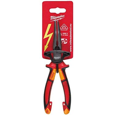 Milwaukee VDE Long 45 Round Nose Pliers 205mm