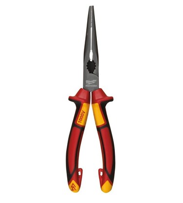 Milwaukee VDE Long Round Nose Pliers 205mm