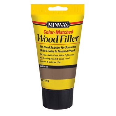 Minwax 448530000 Color-Matched Filler Wood Putty, 6 oz, Walnut, 6 Ounce