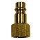 Milton 761 1/4" FNPT HIGHFLOWPRO V-Style/European Interchange Brass Air Plug Fitting (High Volume Low Pressure Application) -Box of 10