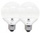 GE Lighting 92239 LED Relax HD 6 (60-watt Replacement), 500-Lumen G25 Light Bulb with Medium Base, Soft, 2-Pack, Frosted White, 2 Count