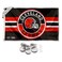 Cleveland Browns Patch Button Banner and Tapestry Wall Tack Pads