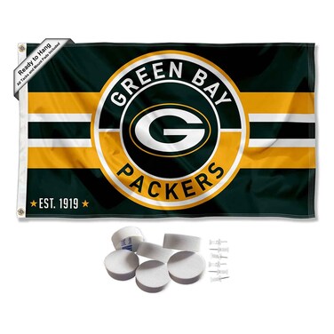 Green Bay Packers Patch Button Banner and Tapestry Wall Tack Pads