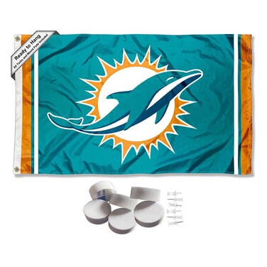 Miami Dolphins Logo Banner and Tapestry Wall Tack Pads