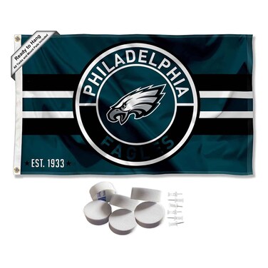 Philadelphia Eagles Patch Button Banner and Tapestry Wall Tack Pads