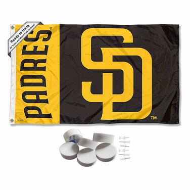 San Diego Padres New Brown Banner and Tapestry Wall Tack Pads