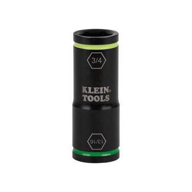 Klein Tools 66074 Impact Driver Flip Socket, 3/4- and 13/16-Inch Sizes, Use with Klein Tools Compact Impact Wrenches BAT20CW, BAT20CW1