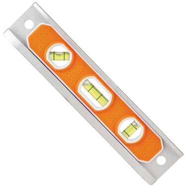 Klein Tools 935R Level, 9-Inch Magnetic Aluminum Torpedo Level with 0/45/90 Degree Vials and V-groove, Tapered Nose