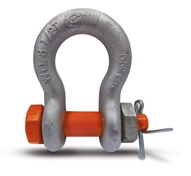 CM M849G Super Strong Anchor Shackle with Galvanized Bolt, Nut and Cotter, 2 Ton Work Load Limit, 7/16" Size