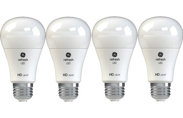 GE Refresh LED Light Bulbs, 60 Watt, Daylight, A19 (4 Pack)