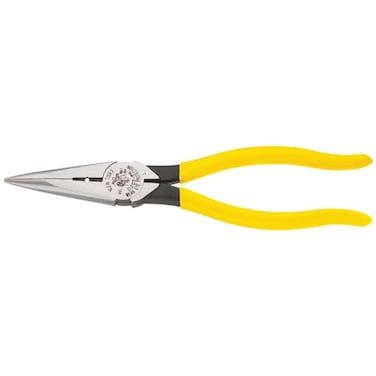 Klein Tools D203-8 Needle Nose Pliers, Long Nose Side Cutters, Alligator Pliers with Extended Handles, 8-Inch