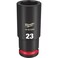 Milwaukee 49666284 Shockwave 6 Point Impact Socket, 1/2 Inch Drive x 23 mm Deep