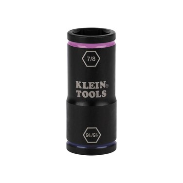 Klein Tools 66073 Impact Driver Flip Socket, 15/16- and 7/8-Inch Sizes, Use with Klein Tools Compact Impact Wrenches BAT20CW, BAT20CW1
