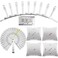 15 Pieces Guitar Luthier Tools Set Including Radius Gauge String Action Ruler 32 Blades Feeler Gauge for Guitar and Bass Setup